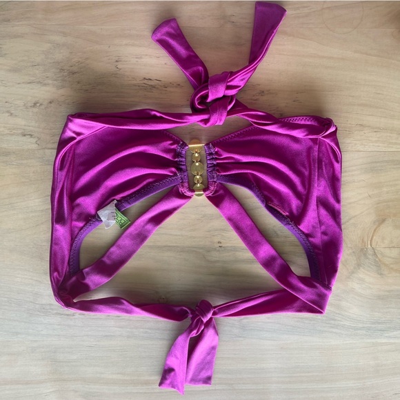 BECCA by Rebecca Virtue pink/purple bikini top size medium - Picture 3 of 5